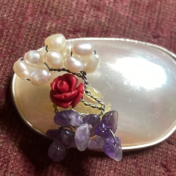 Sterling mabe pearl pendant - Picture 2 of 5